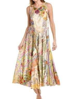 Johnny Was | Alyssa Maxi Strapless Dress Multicolor